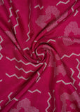 Rani Pink Leheriya Printed Pure Russian Silk Printed Fabric