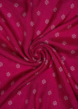 Rani Pink Bandhani Printed Pure Russian Silk Fabric