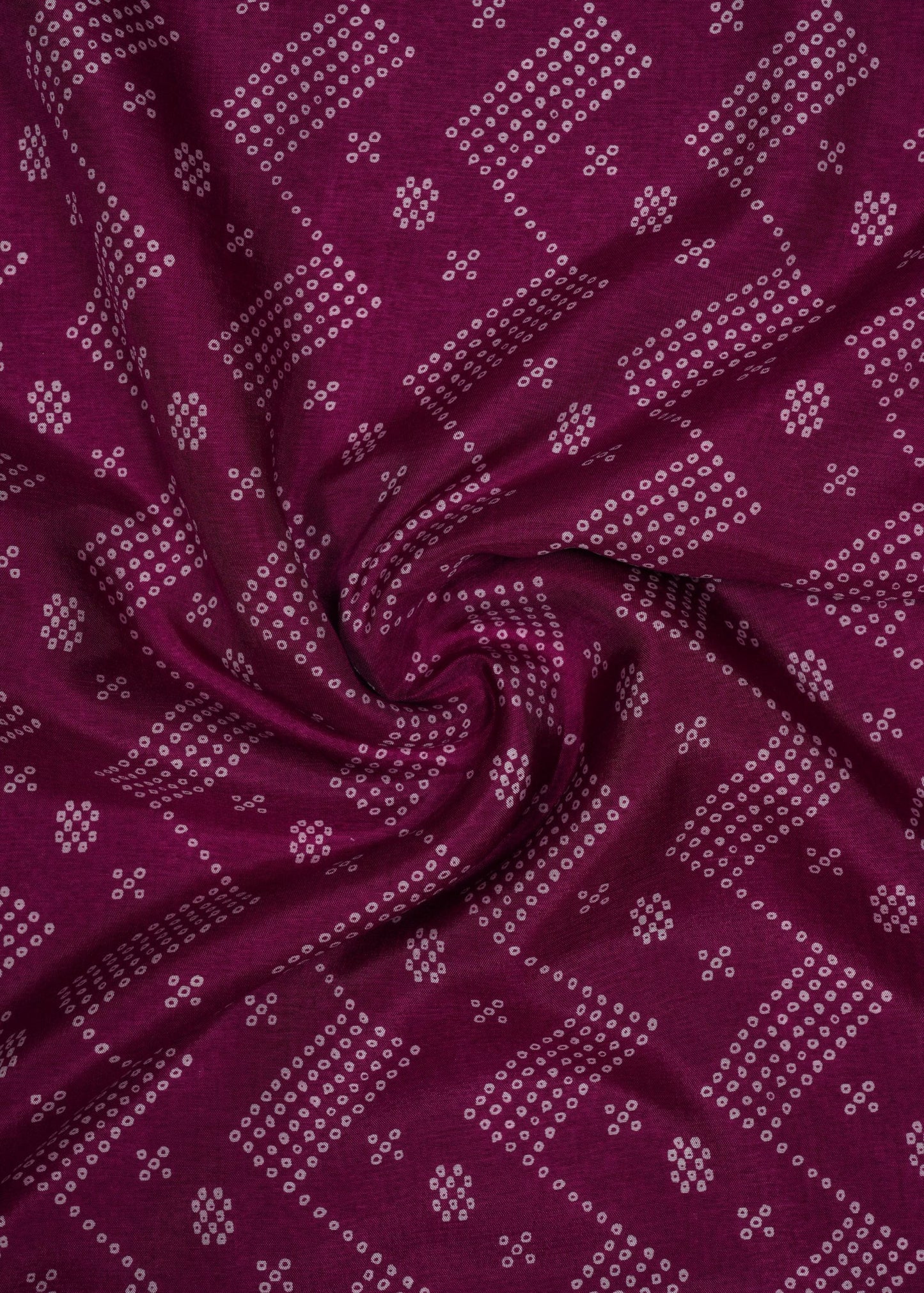 Dark Magenta Chevron Pure Russian Silk Printed Fabric