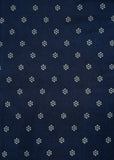 Dark Blue Bandhani Printed Pure Russian Silk Fabric