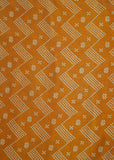 Mustard Yellow Chevron Printed Pure Russian Silk Fabric