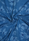 Blue Color Handloom Digital Printed Pure Cotton Fabric