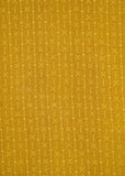 Mustard Yellow & White Stripes Handloom Pure Cotton Printed Fabric