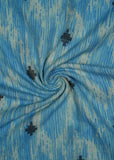 Blue & Black Colors Of Summer Handloom Pure Cotton Printed Fabric