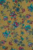 Yellow & Multicolor Floral Printed Pure Cotton Fabric