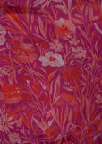 Rani Pink & Multicolour Traditional Floral Printed Pure Chinon Fabric