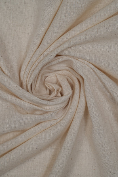 Off White Color Khadi Plain Handloom Shirting Fabric (Width 44 Inches)