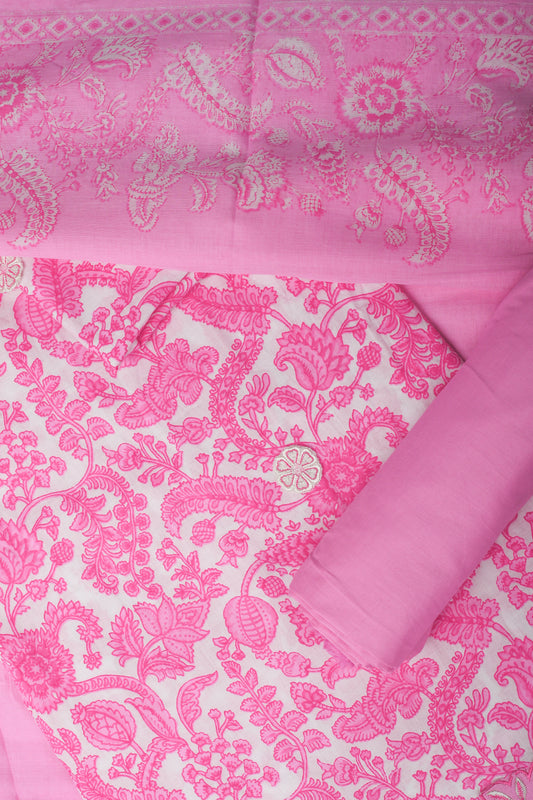 Hot Pink Treasure Designer Unstitched Suit Set