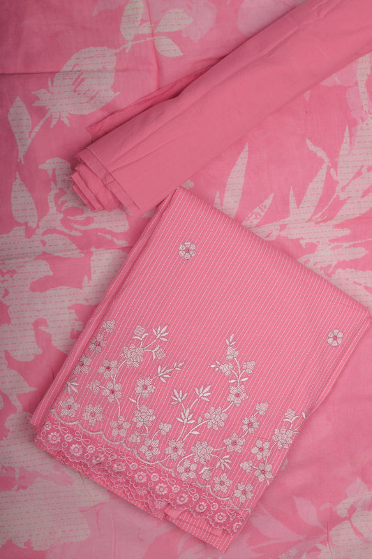 Fresh Fern Baby Pink Ethnic Wear Embroidered Unstitched Suit Set