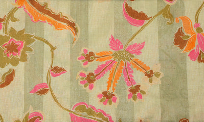 Elegance in Every Thread Handwoven Floral Print with Traditional Ritual Accents Combo Set (2 Qty & Length : 2.5 Meters Each)