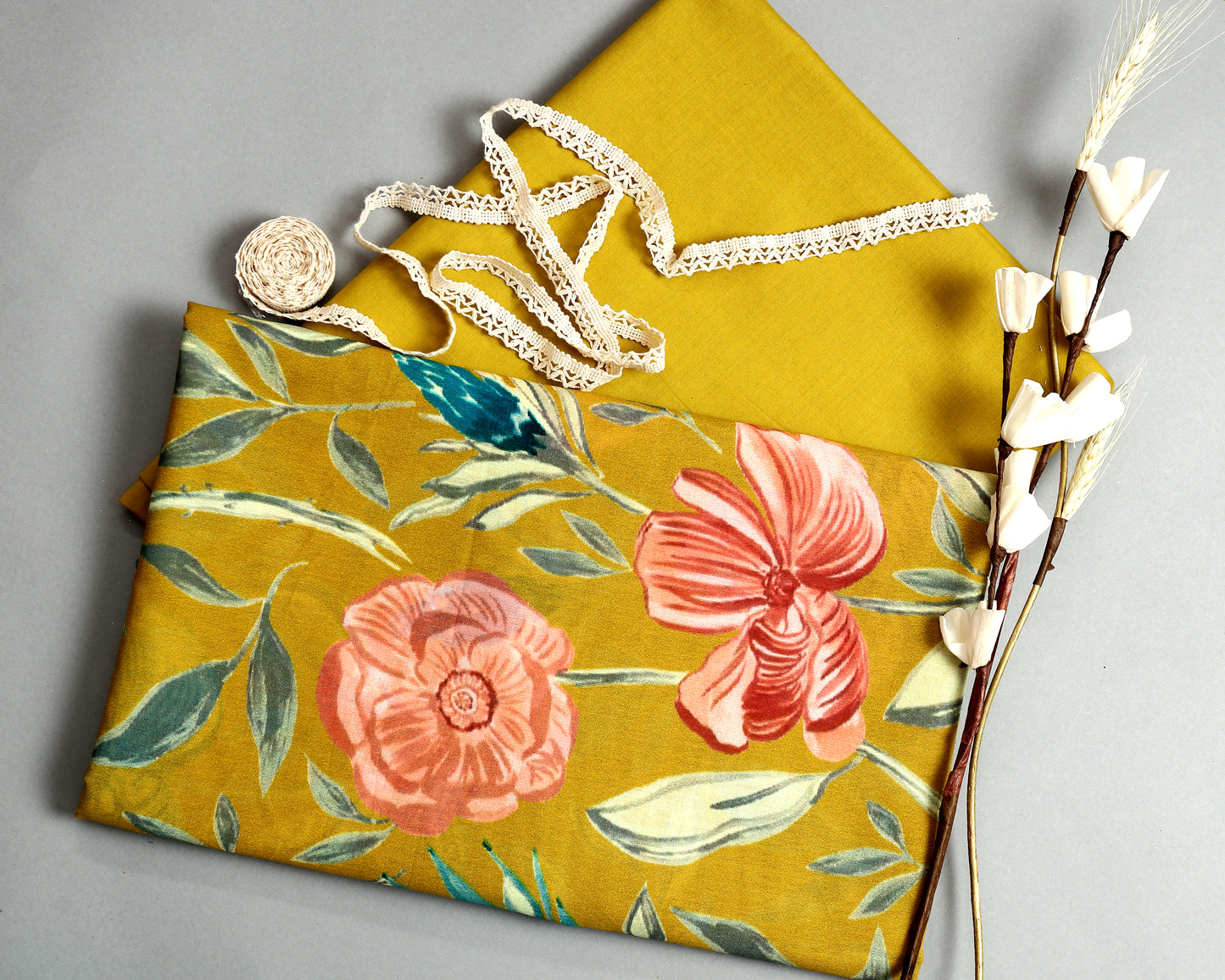 Timeless Mul Cotton Printed  Combo( Top & Bottom 2.5 Meters Each)