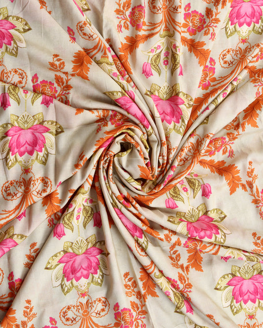 Muslin Digital Printed Pure Fabric
