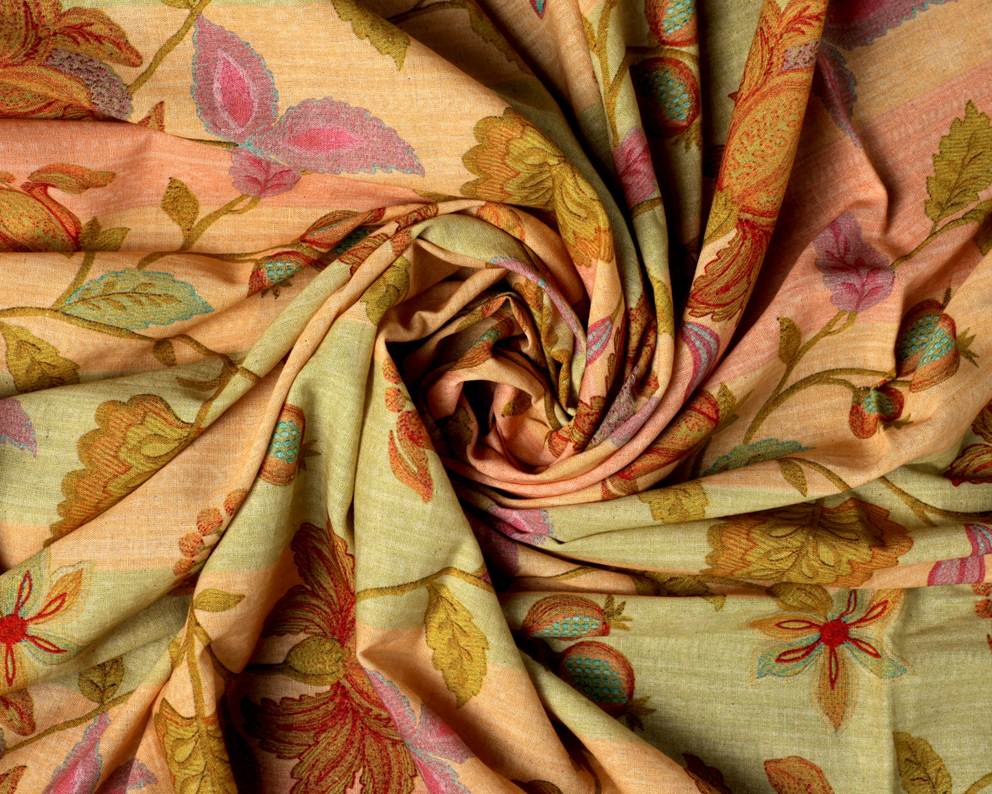Warm Bloom Harmony Handloom Combo Set (Top & Bottom 2.5 Meters Each)