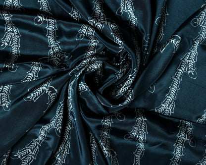 Mystic Noir Abstract & Stripes Natural Crepe Combo (Top & Bottom 2.5 Meters Each)