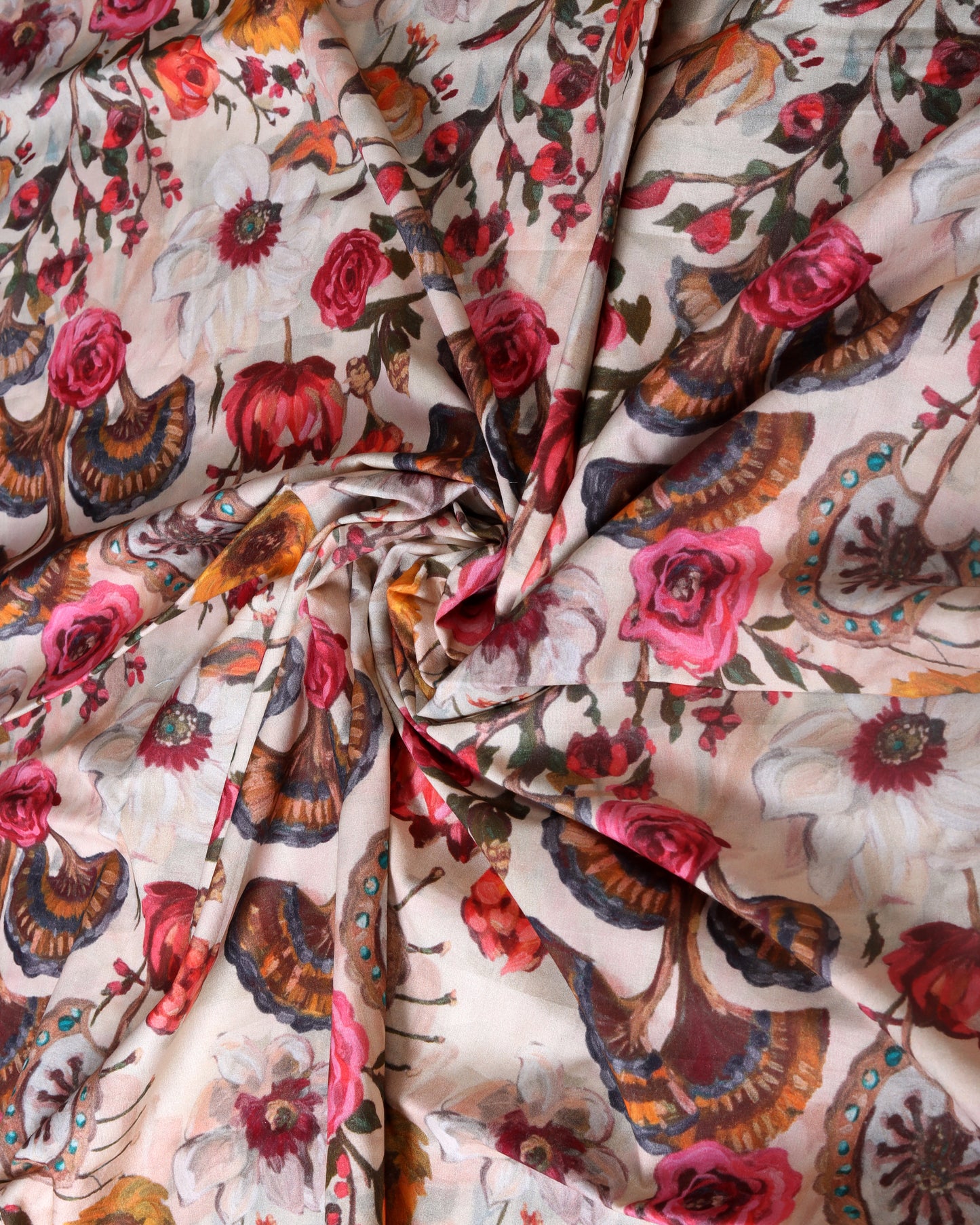 Premium Handpicked Printed Cotton Fabric Set (Top & Bottom: 2.5 Meters Each)