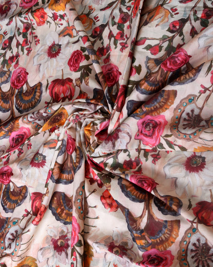 Premium Handpicked Printed Cotton Fabric Set (Top & Bottom: 2.5 Meters Each)