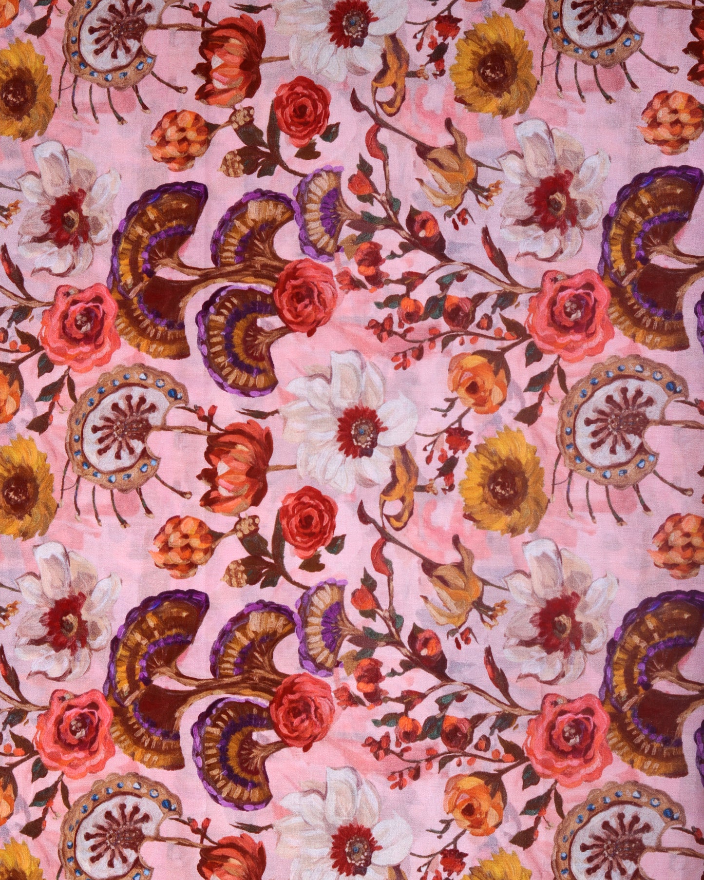 Premium Handpicked Printed Cotton Fabric Set (Top & Bottom: 2.5 Meters Each)