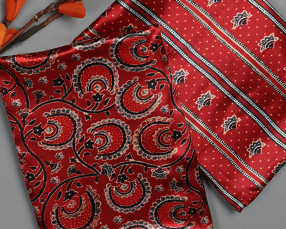 Gajji Silk Combo Set ( Top & Bottom 2.5 Meters Each)