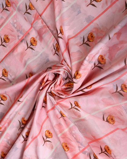 Premium Handpicked Printed Cotton Fabric Set (Top & Bottom: 2.5 Meters Each)