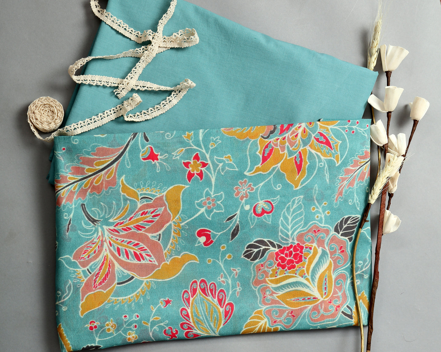 Timeless Mul Cotton Printed  Combo( Top & Bottom 2.5 Meters Each)