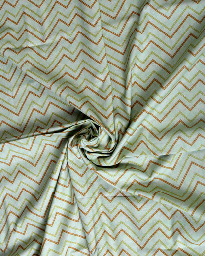 Premium Handpicked Printed Cotton Fabric Set (Top & Bottom: 2.5 Meters Each)