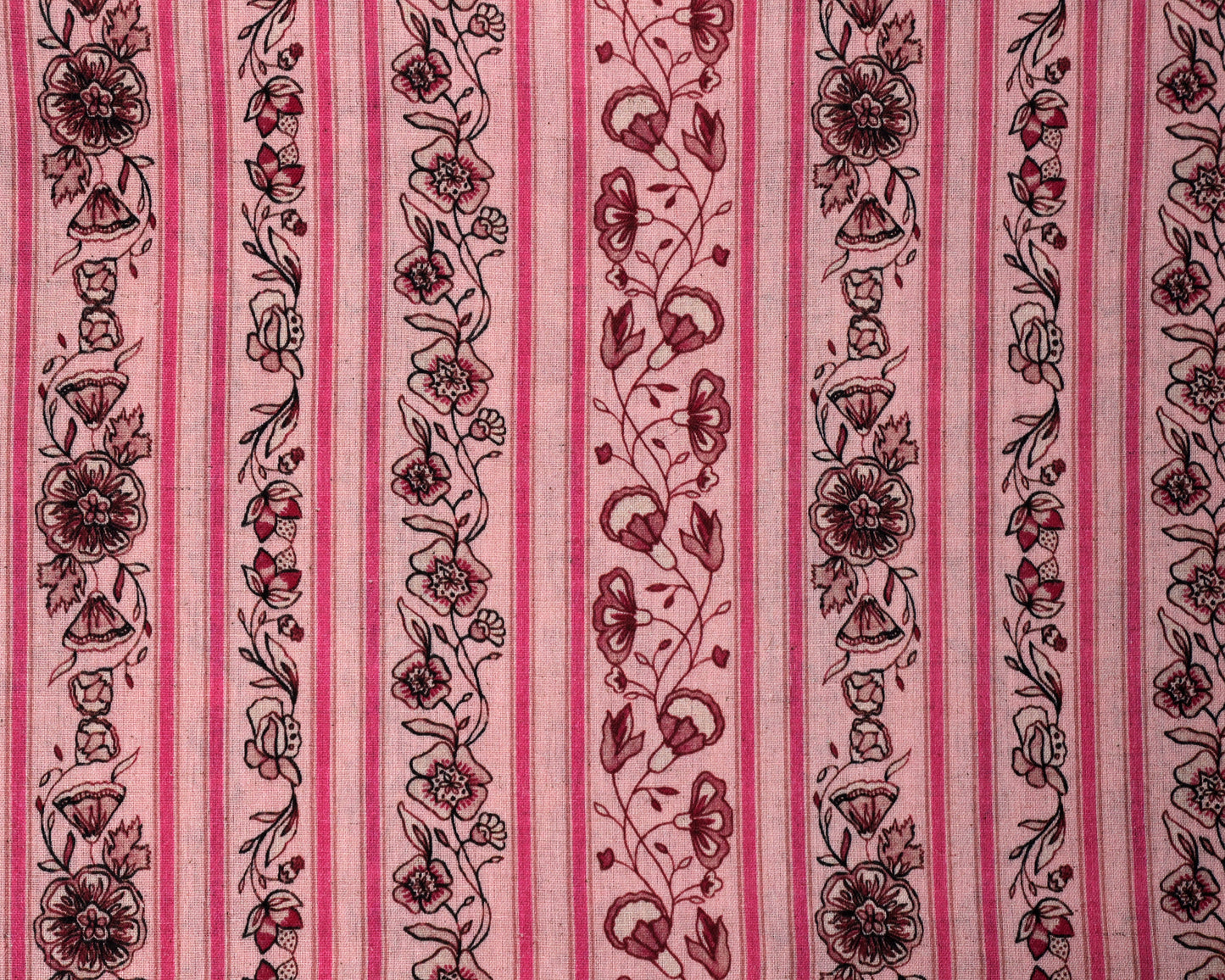Rosy Reverie Pure Handloom Cotton Combo Set (Top & Bottom 2.5 Meters Each)