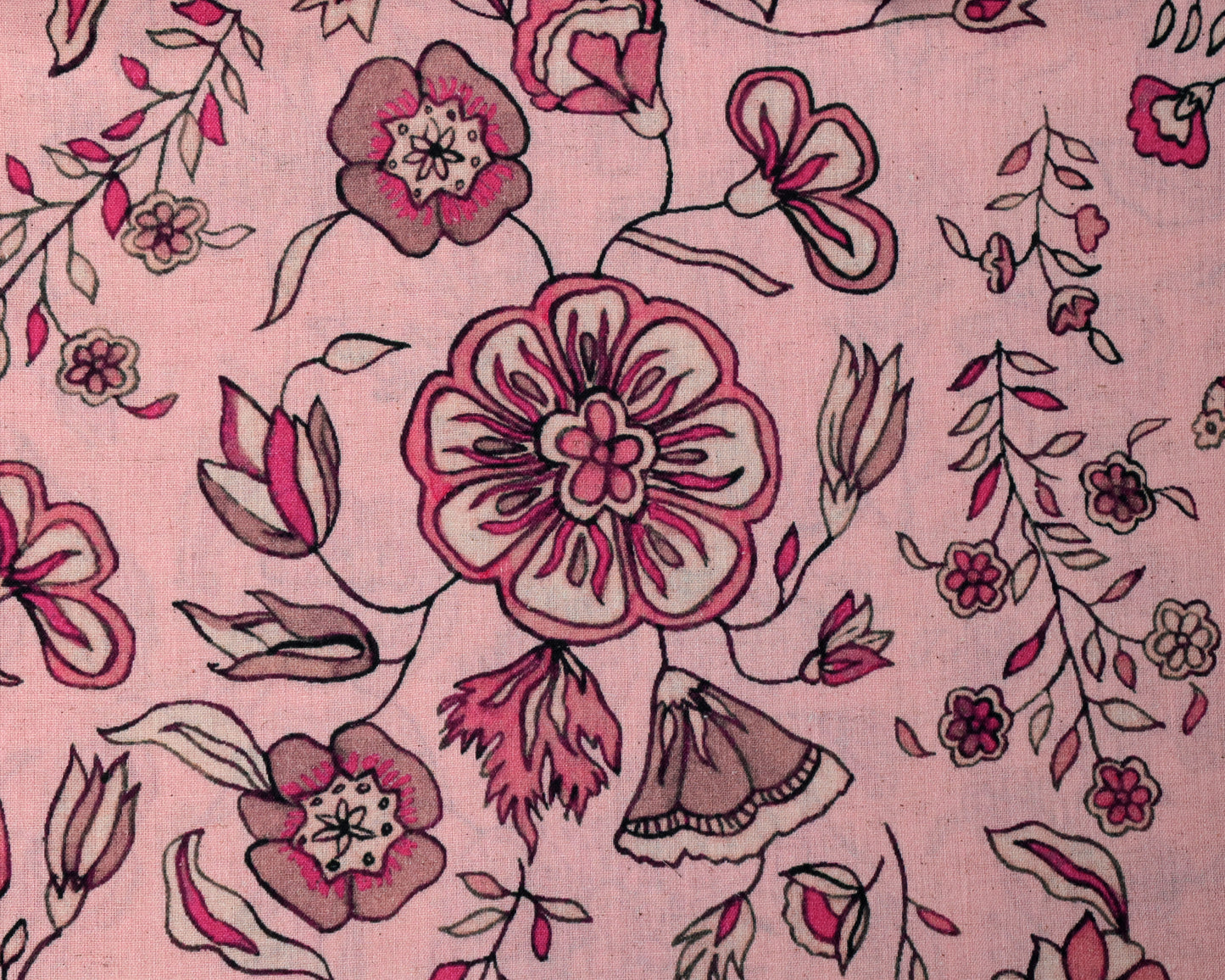 Rosy Reverie Pure Handloom Cotton Combo Set (Top & Bottom 2.5 Meters Each)