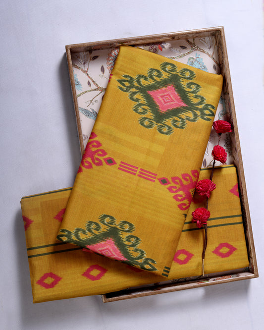 Premium Handpicked Printed Cotton Fabric Set (Top & Bottom: 2.5 Meters Each)