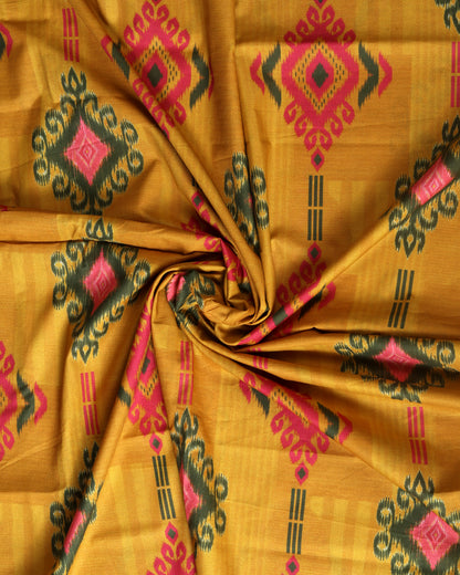 Premium Handpicked Printed Cotton Fabric Set (Top & Bottom: 2.5 Meters Each)