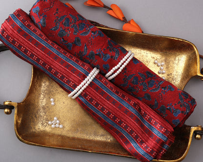 Gajji Silk Combo Set ( Top & Bottom 2.5 Meters Each)