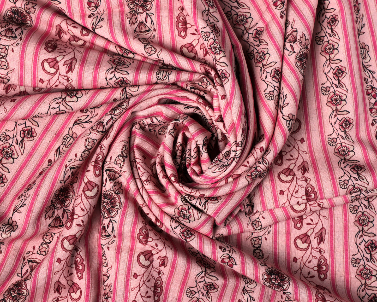 Rosy Reverie Pure Handloom Cotton Combo Set (Top & Bottom 2.5 Meters Each)
