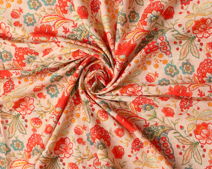 Timeless Mul Cotton Printed  Combo( Top & Bottom 2.5 Meters Each)