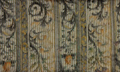 Floral Harmony Elegance in Pastel Hues Tabby Stripes Combo Set (2 Qty & Length : 2.5 Meters Each)