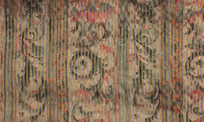 Floral Harmony Elegance in Pastel Hues Tabby Stripes Combo Set (2 Qty & Length : 2.5 Meters Each)