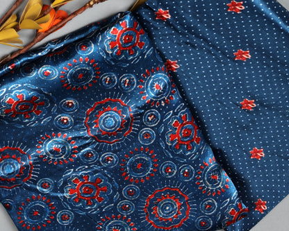 Gajji Silk Combo Set ( Top & Bottom 2.5 Meters Each)