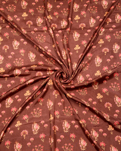Artisan Heritage Print Muslin Top Bottom Set  (Top & Bottom 2.5 Meters Each)