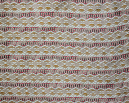 Subtle Earth Tones With Artistic Flair Natural Crepe Combo Set ( Top & Bottom 2.5 Meters Each)