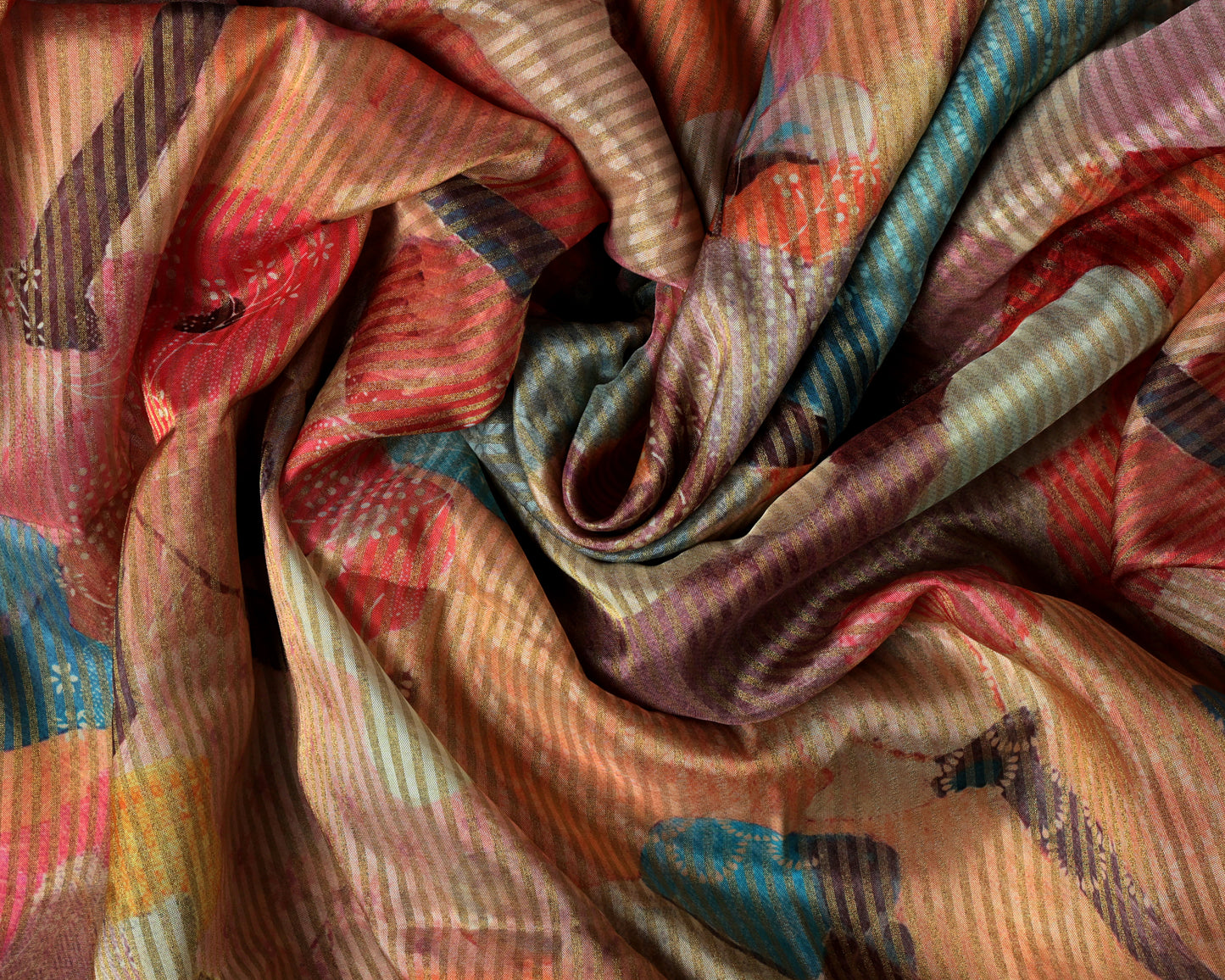 Pure Tabby Stripes Digital Printed Fabric