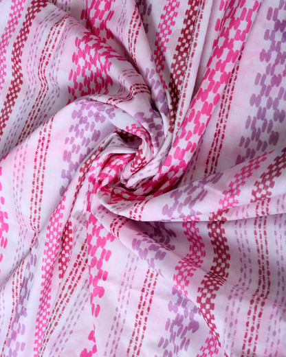 Premium Handpicked Printed Cotton Fabric Set (Top & Bottom: 2.5 Meters Each)