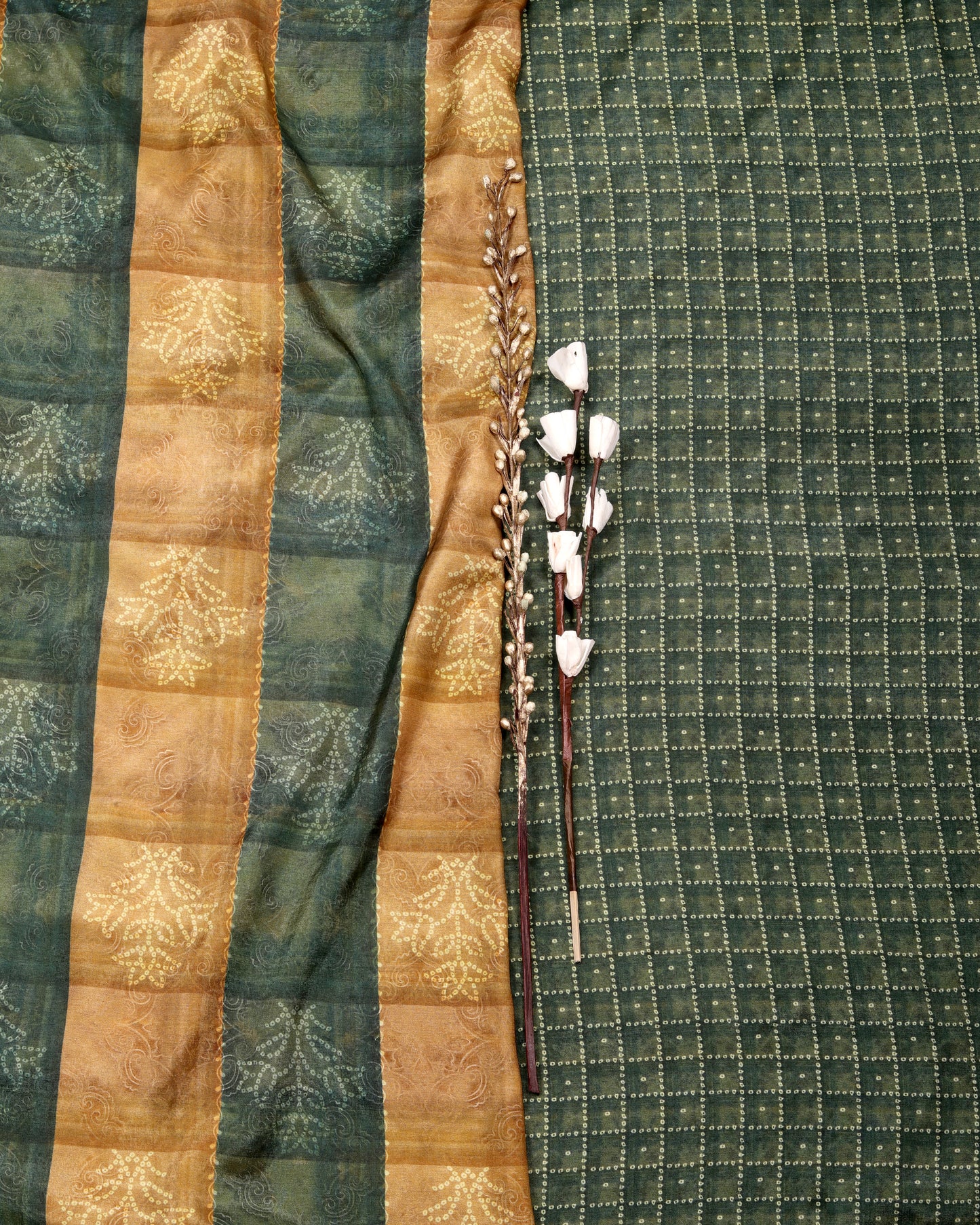 Artisan Heritage Print Muslin Top Bottom Set  (Top & Bottom 2.5 Meters Each)
