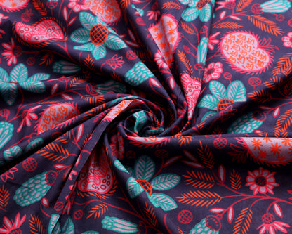 Timeless Mul Cotton Printed  Combo( Top & Bottom 2.5 Meters Each)