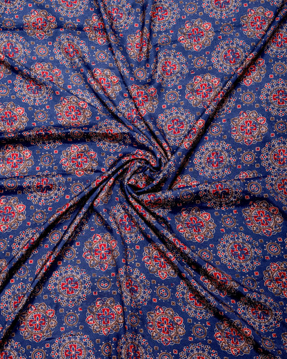 Artisan Heritage Print Muslin Top Bottom Set  (Top & Bottom 2.5 Meters Each)