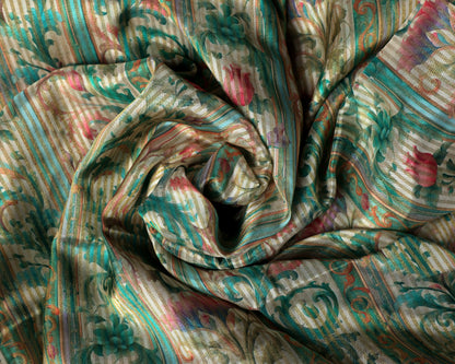 Pure Tabby Stripes Digital Printed Fabric