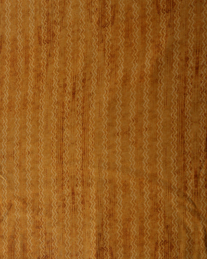 Dark Goldenrod Floral & Chevron Muslin Printed Combo Set ( Top & Bottom 2.5 Meters Each)