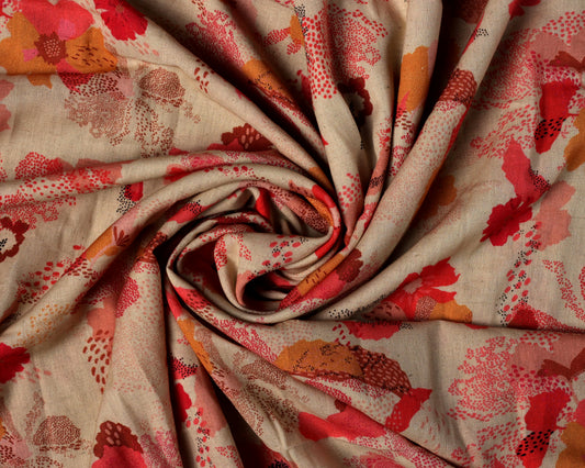 Pure Handloom Cotton Digital Printed Fabric