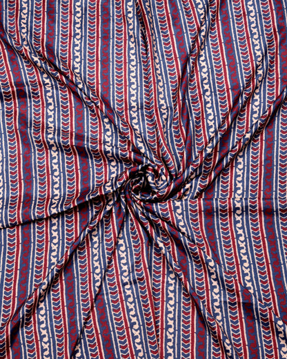 Artisan Heritage Print Muslin Top Bottom Set  (Top & Bottom 2.5 Meters Each)