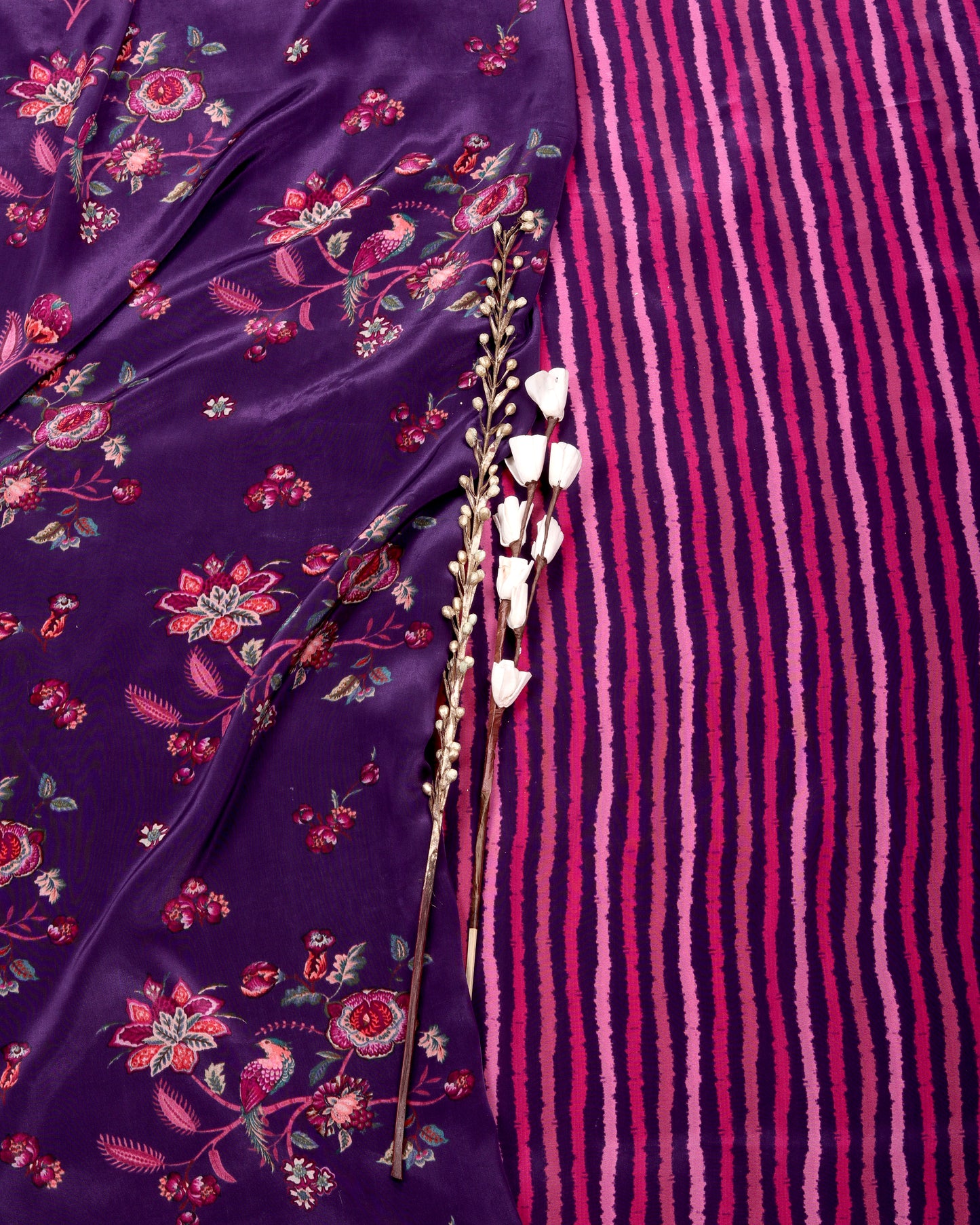 Fluid Crepe Top & Bottom Fabric Set (Top & Bottom 2.5 Meters Each)