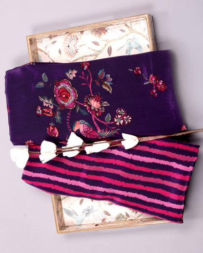 Fluid Crepe Top & Bottom Fabric Set (Top & Bottom 2.5 Meters Each)