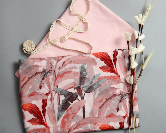 Timeless Mul Cotton Printed  Combo( Top & Bottom 2.5 Meters Each)