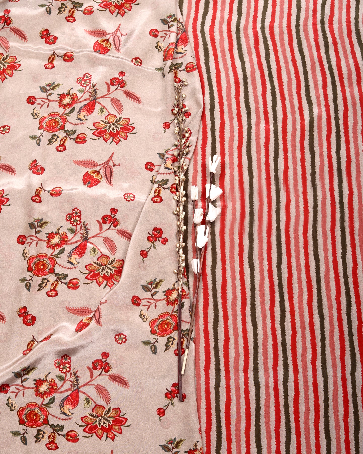 Fluid Crepe Top & Bottom Fabric Set (Top & Bottom 2.5 Meters Each)